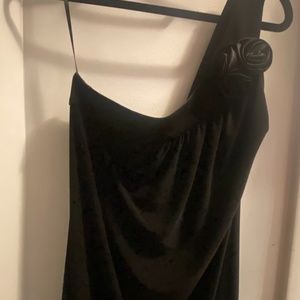 Black one shoulder dress